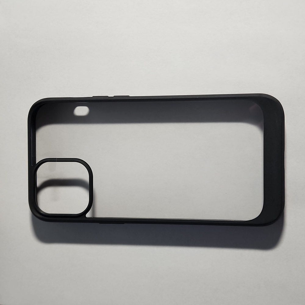iPhone 12 Pro Max Cell Phone Case, 6.7 inches, Black/Clear color